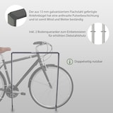thumbnail of 2 x Fahrradanlehnbügel 115 x 76 cm Flachstahl 13 mm Anthrazit Einbetonieren Fahrradständer Parker Typ U