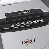 thumbnail of REXEL Optimum Auto Feed+ 100X, Distruggidocumenti Automatico, 100 Fogli, Taglio frammento, Sicurezza P-4, Cestino estraibile da 34L, 2020100XEU