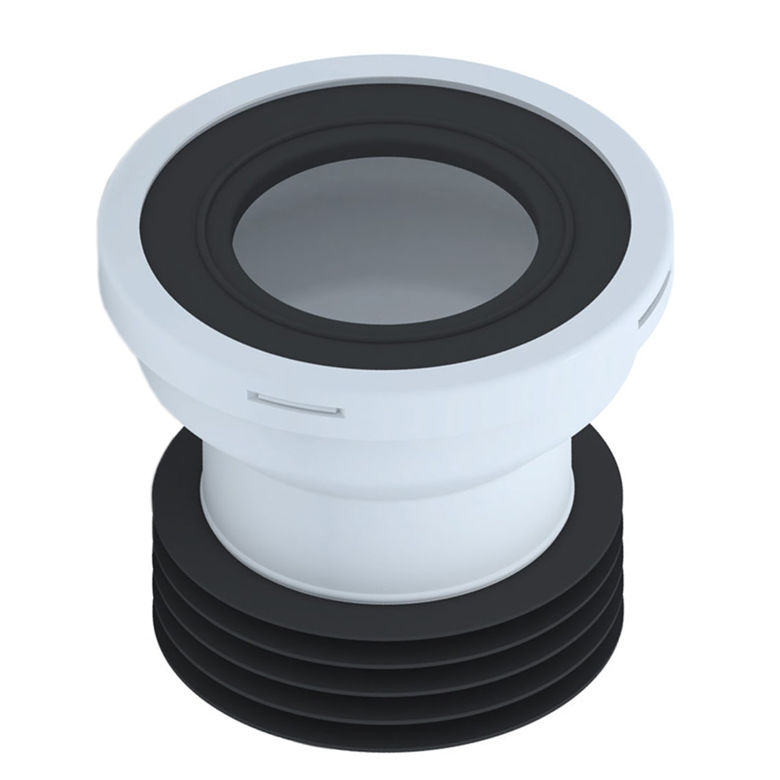 WC Anschlußstutzen Gerader Durchgang Anschluss Abfluss Rohr Versatz Stutzen ø90