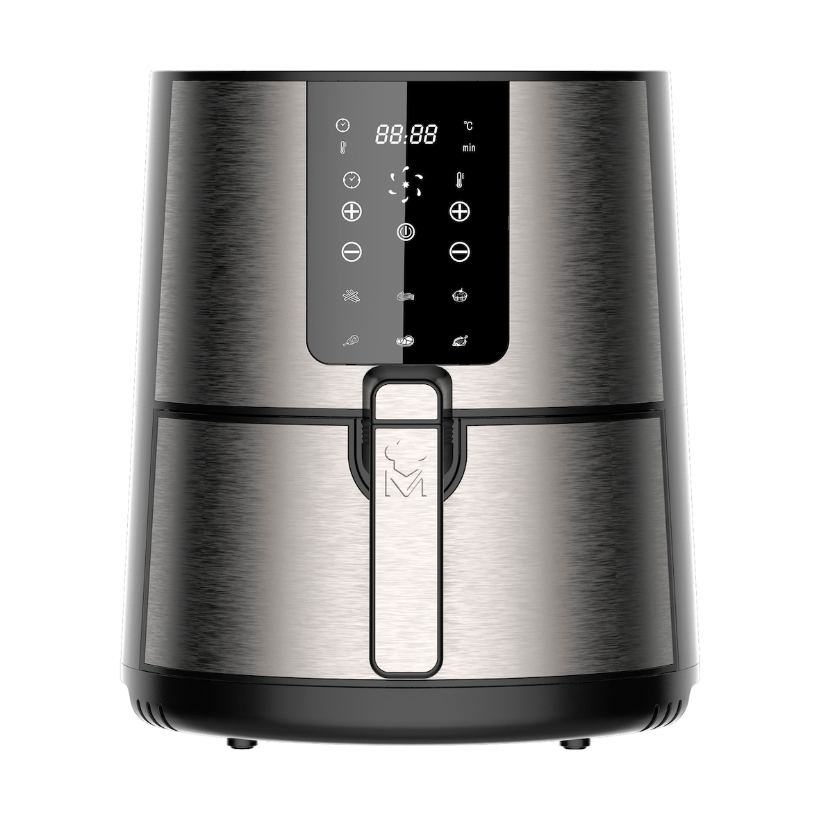 Freidora Sin Aceite 3,6 L y 1500 W de Potencia Pantalla LED Táctil y Cesta Antiadherente Freidora de Aire 80-200ºC MasterPRO Rocket 360