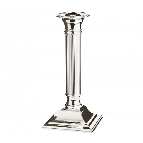 Kerzenleuchter Lincoln für Stabkerze, kannelierter Schaft, versilbert, anlaufgeschützt, H 19 cm