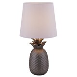 thumbnail of Näve Keramik-Tischleuchte h: 45cm "Ananas" weiß, matt silber