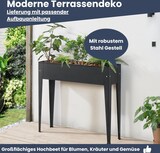 thumbnail of DELUKE® Hochbeet Balkon EUGO - Stahl Wetterfest | Hochbeet Metall für Terrasse, Garten Balkonbeet Pflanzenbeet Balkon | Anthrazit, 98x25x82cm