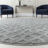 thumbnail of Teppich Wohnzimmer 3D Geometrisch Modern Waschbar Strapazierfähig Esszimmer OEKO-TEX Rund Grau 80x80 cm Gekettelt – GENF von Kadima Design