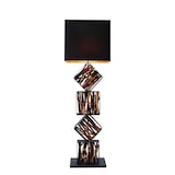 thumbnail of SalesFever Stehleuchte | Gestell Treibholz / Schirm Leinen | B 40 x T 20 x H 155 cm | Natur – Schwarz