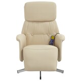 thumbnail of vidaXL Massagesessel mit Fußteil Creme Stoff