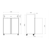thumbnail of Armoire réfrigérée négative 2 portes pleines 1400 L - Inox