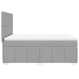 thumbnail of vidaXL Boxspringbett mit Matratze Hellgrau 140x190 cm Stoff