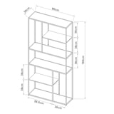 thumbnail of Helloshop26 - Zeitloses Design-Regal für Wohn-/Schlafzimmer freistehendes Aufbewahrungsmöbel 188 x 90 x 30 cm weißer Stahl 03_0011156