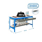 thumbnail of Banco da lavoro Simonwork BT0 BOX blu/legno 842x910x610 mm