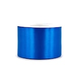 thumbnail of 50mm Satinband 25m Schleifenband Geschenkband Dekoband Breites Stoffband Blau