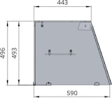 thumbnail of Saladette / Salattheke - 1,88 x 0,82 x 1,40 m - schwarzer Granit - mit 3 Türen - eckigem Glasaufsatz - IDEAL Plus Glasaufsatz 50 cm