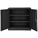 thumbnail of tectake Armario archivador medio con 3 baldas 90x40x90 cm  negro - 402941