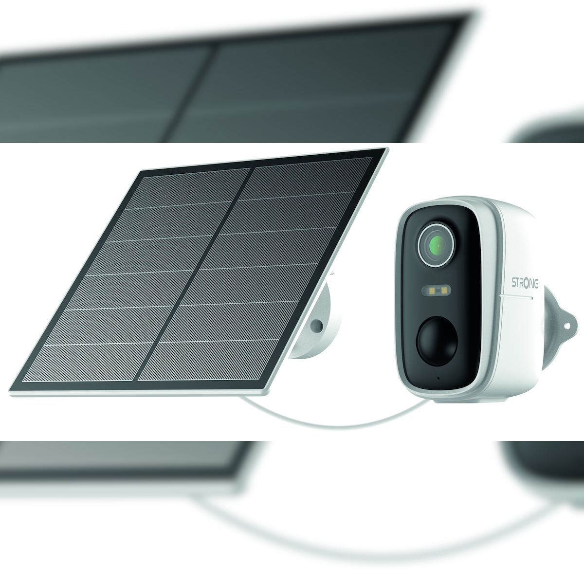 Strong FALKY Solar - Außen Überwachungskamera FHD, WiFi6, Zweiwege-Audio, Magnethalterung, Solar Panel