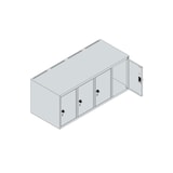 thumbnail of C+P Aufsatzschrank Classic PLUS, 4 Abteile, HxBxT 50x120x50cm, Sicherheitsdrehriegel, Hellgrau/Rubinrot von PROREGAL