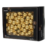 thumbnail of 144 Glaskugeln am Draht 2,5cm Weihnachtskugeln Spiegelbeeren zum Basteln gold
