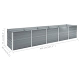 thumbnail of vidaXL Garten-Hochbeet Verzinkter Stahl 400×80×77 cm Grau