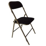 thumbnail of Chaise pliante gamme 'Prestige' Noir et Or - 48,8 x 46,4 x 83,8cm - Furnitrade