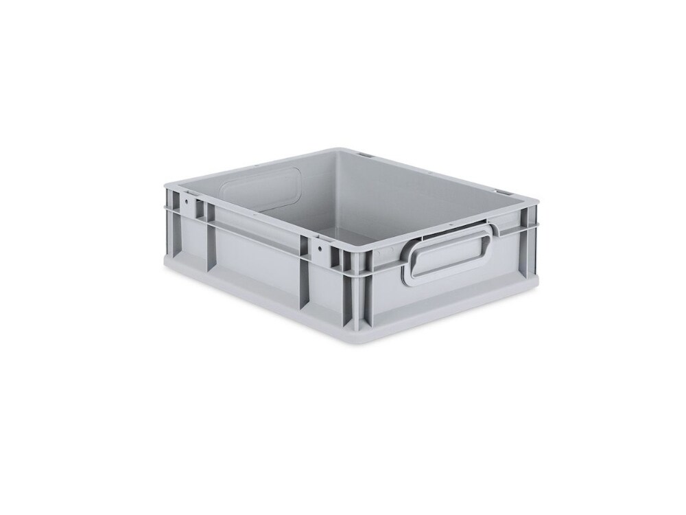 PROREGAL Eurobox NextGen Grip | HxBxT 12x30x40cm | 11 Liter | Griffe geschlossen | Glatter Boden | Eurobehälter, Transportbox, Transportbehälter