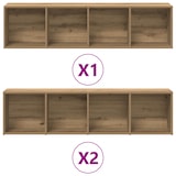 thumbnail of vidaXL Buchschränke 3 Stück Artisan Eiche Holzwerkstoff