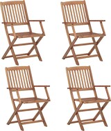thumbnail of vidaXL 4x Akazienholz Massiv Gartenstuhl Klappbar mit Kissen Armlehnen Klappstuhl Stuhl Stühle Gartenstühle Klappstühle Holzstuhl Gartenmöbel