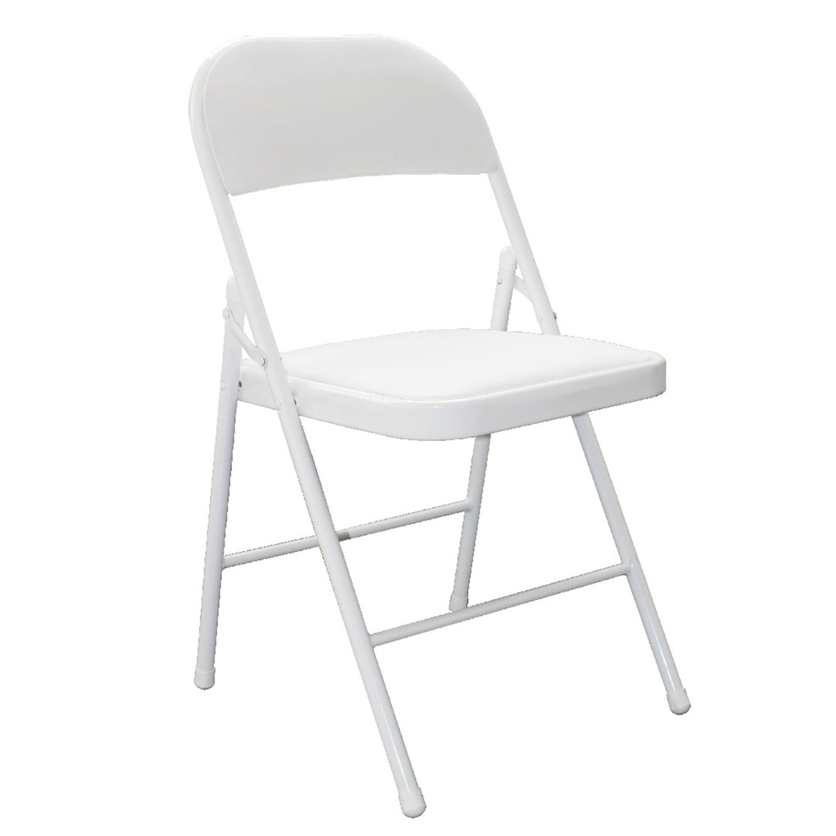 Silla Blanca Plegable Premium Asiento y Respaldo Acolchado en Polipiel PU – Diseño Ergonómico y Cómodo (78x45x45 cm)