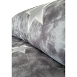 thumbnail of Bettwäsche Thermofleece 135x200 + 80x80 cm grau Sterne mit Reißverschluss / 2 tlg.