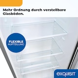 thumbnail of Exquisit Kühlschrank ohne Gefrierfach, 5 Ablagen, 242 Liter, Vollraumkühlschrank 143 cm hoch, KS5320-V-H-010E inoxlook