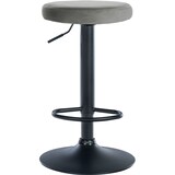 thumbnail of Tabouret de bar Ponte revêtement velours Gris/Noir