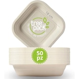 thumbnail of TreePack - Piatti compostabili monouso da 50Pz in Canna da Zucchero Capacità 530 ml, Piatti Biodegradabili per Microonde resistono da -18 °C a +200 °C