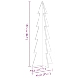 thumbnail of vidaXL Kerstdecoratie kerstboom 112 cm massief grenenhout wasbruin