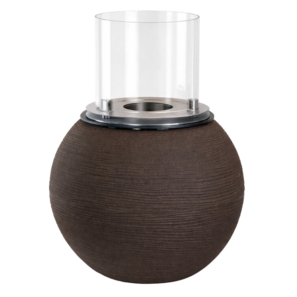 Chimenea de bioetanol de suelo Chimenea ecológica interior exterior Quemador de acero inoxidable 1,5 l Salón y restaurantes 40x54 cm – Marrón