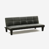 thumbnail of Divano letto pronto letto 3 posti in similpelle economico Topazio - Nero-DI1706PUN