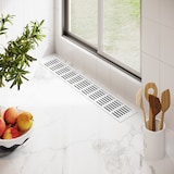 thumbnail of Aluminium Lüftungsgitter b 100mm x L 300mm RAL9016 Weiß Heizungsabdeckung Stegblech