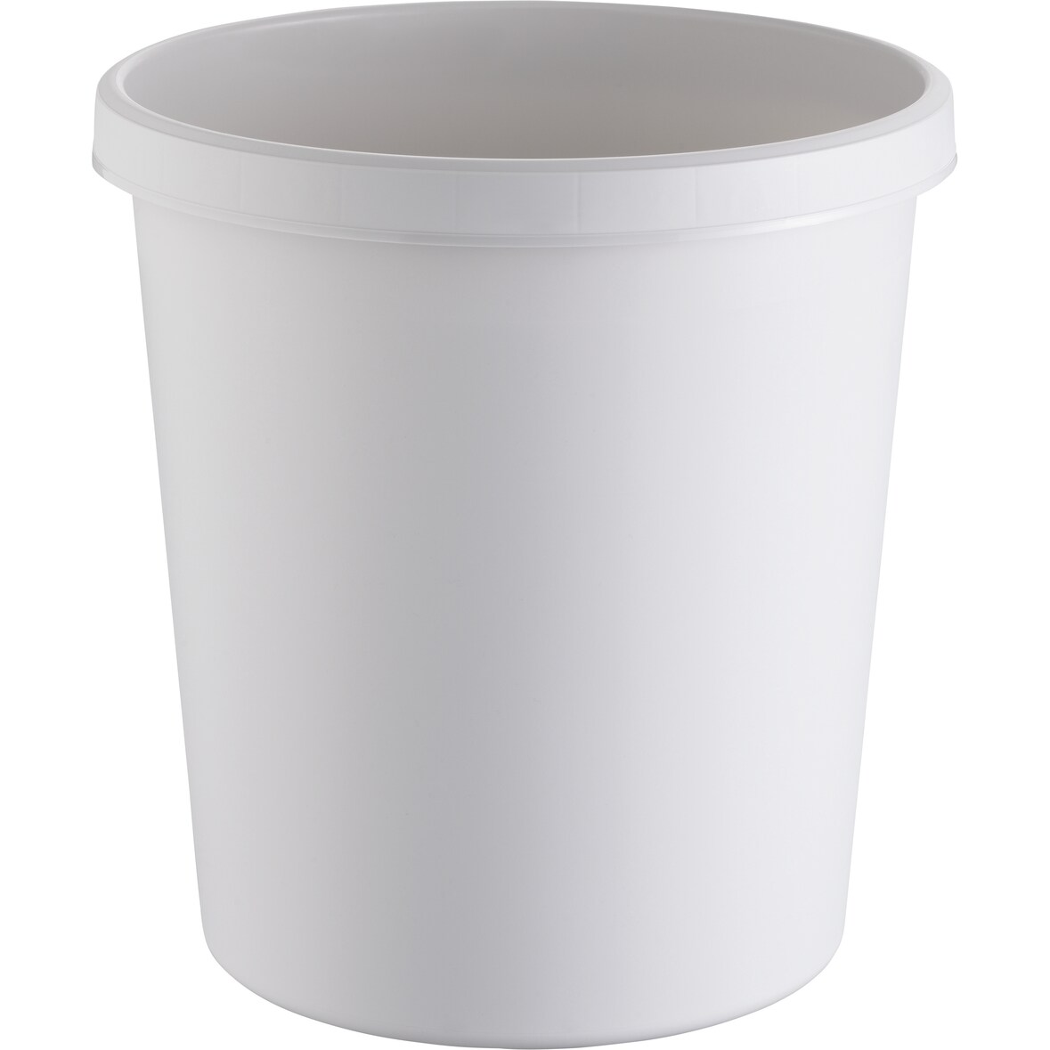 Corbeille à papier en plastique, ronde, 45 litres, gris lumière