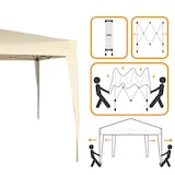 thumbnail of Gazebo dobrável 300x300x240 cm creme Aktive