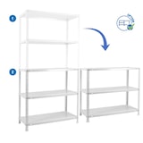 thumbnail of SimonRack Scaffali Metallo Garage 1800x800x400 mm, 5 Ripiani in Acciaio, Portata, 75 kg per Ripiano, Bianco – Advantage