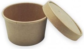 Recipientes para sopa Kraft completos SEM TAMPA 240cc Ø96mm (500 unid.)