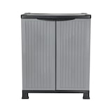 thumbnail of Niedriger Outdoor-kunststoffschrank mit 1 Ablage 92x68x39cm Grijs Thinia Home