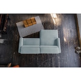 thumbnail of KAWOLA Sofa LAISKA Ecksofa Cord hellblau Longchair links