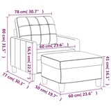 thumbnail of vidaXL Sessel mit Hocker Schwarz 60 cm Kunstleder