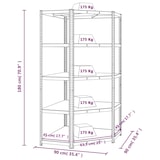 thumbnail of Estantería resistente 5 niveles acero y madera contrachapada
