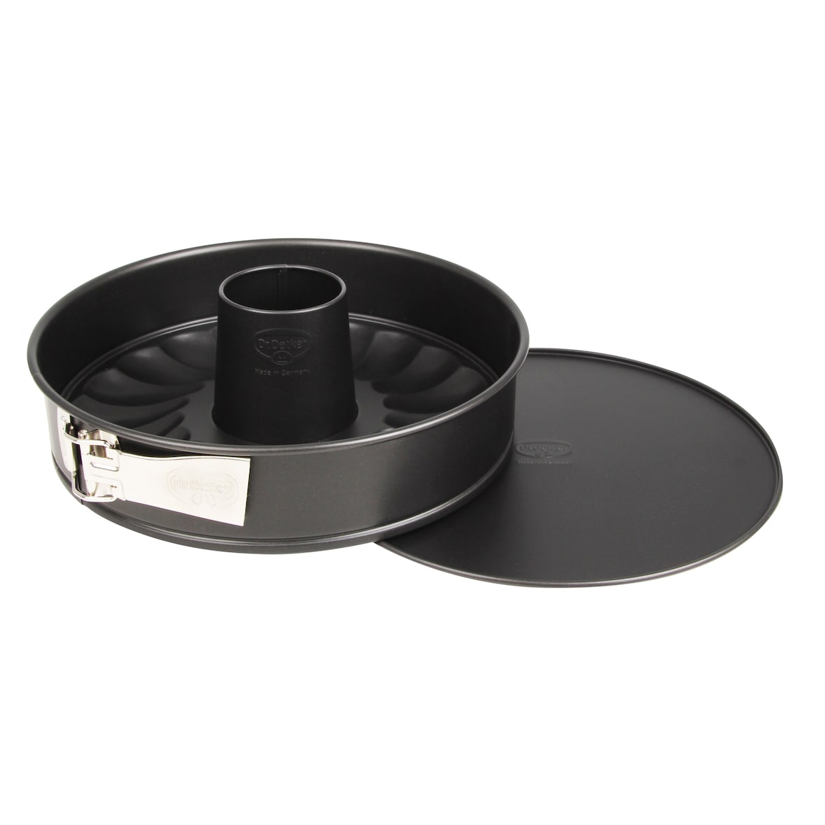 Dr. Oetker Tradition Molde Desmontable 26 Cm de Doble Fondo para Molde Repostería, Rosco Desmontable, Molde Bizcocho Acero con Revestimiento Antiadhe