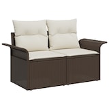 thumbnail of vidaXL 9-teiliges Garten-Sofa-Set mit Kissen in Braun aus Poly Rattan
