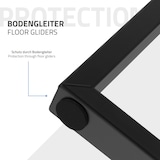 thumbnail of ML-Design Tischkufen 2er Set ARROW 44x72 cm Schwarz | V-Form Stahl, Industrial Design, Tischgestell Esstisch Schreibtisch