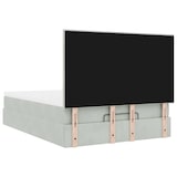 thumbnail of vidaXL Ottoman-Bett mit Matratzen Hellgrau 140x200 cm Samt