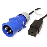 thumbnail of BACHMANN Kabel Stecker IEC60309-Blau - Kupplung C19, 3m 16A, schwarz, 3 m