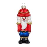 thumbnail of Christbaumschmuck Glas 9cm Nussknacker Figur Handbemalt Weihnachtsbaum Anhänger Weihnachten Christbaumanhänger Weihnachtsbaumschmuck Soldat Rot Blau