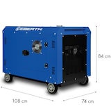 thumbnail of EBERTH 8000W dieselgenerator, 13,9 pk, 400V/230V/12V, AVR, oliebeveiliging, ATS-aansluiting