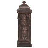 thumbnail of Säulenbriefkasten DESA Aluminium Vintage-Stil Rostfrei Bronze | Postkasten Nachrichtenkasten für Briefe und Zeitungen